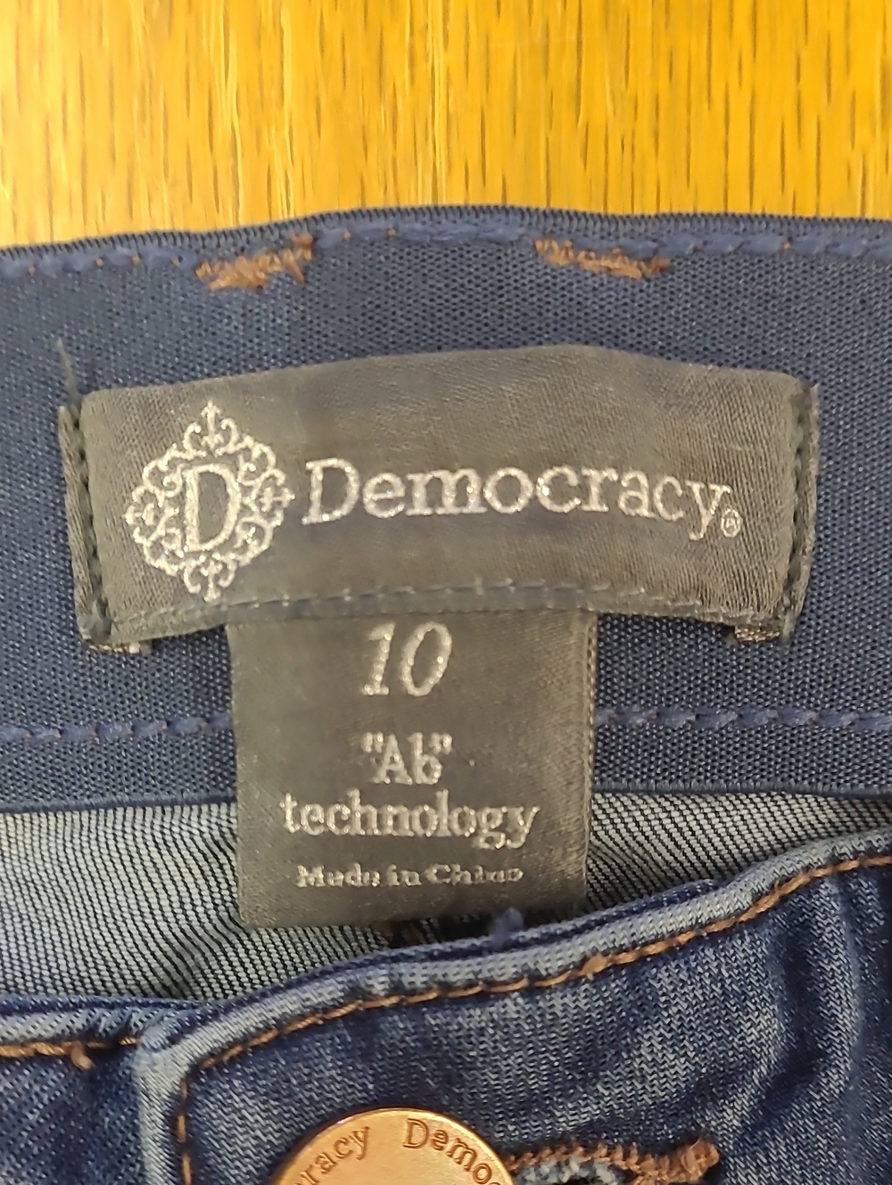 Democracy Ab Technology Wide Leg Jeans Women’s 10 Medium Wash Stretch Denim - Picture 4 of 6
